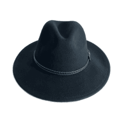 Hut mit Lederberand schwarz